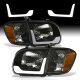 Toyota Sequoia 2005-2007 Black LED DRL Headlights Corner Lights