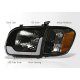 Toyota Sequoia 2005-2007 Black LED DRL Headlights Corner Lights