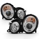 Mercedes Benz CLK 1998-2002 Clear Dual Halo Projector Headlights