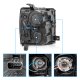 Chevy Silverado 2500HD 2015-2019 Black Projector Headlights LED Switchback Chrome Bezels A2