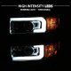 Chevy Silverado 3500HD 2015-2019 LED DRL Projector Headlights Chrome Bezels A1