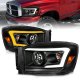 Dodge Ram 2500 2006-2009 Black Headlights LED DRL Switchback Signals