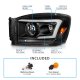 Dodge Ram 3500 2006-2009 Black Headlights LED DRL Switchback Signals