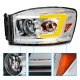 Dodge Ram 2006-2008 Headlights LED DRL Switchback Signals