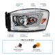 Dodge Ram 2500 2006-2009 Headlights LED DRL Switchback Signals