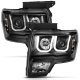 Ford F150 2013-2014 Black HID Projector Headlights LED DRL A2