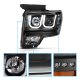 Ford F150 2013-2014 Black HID Projector Headlights LED DRL A2