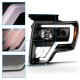 Ford F150 2009-2014 Black Projector Headlights LED DRL Switchback A6
