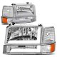 Ford F350 1992-1996 LED DRL Headlights Set