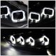 Ford Focus 2015-2018 Black LED Projector Headlights Quad Halo Switchback Signals