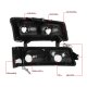 Chevy Silverado 2500 2003-2004 Black LED DRL Headlights Bumper Lights N4