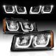Chevy Avalanche 2003-2006 Black Headlights LED DRL A1