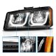 Chevy Silverado 2500 2003-2004 Black Headlights LED DRL A1