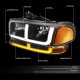 GMC Sierra 1500HD 2001-2007 Black LED DRL Headlights Switchback Bumper Lights N4