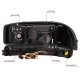 GMC Sierra 2500 1999-2004 Black LED DRL Headlights Switchback Bumper Lights N5
