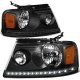 Ford F150 2004-2008 Black Headlights LED Lights