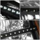 GMC Sierra 2500HD 2007-2014 Black Headlights LED Lights