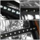 GMC Sierra 3500HD 2007-2014 Black Headlights LED Lights