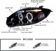 Mitsubishi Eclipse 2006-2012 Smoked Halo Projector Headlights with LED
