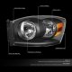 Dodge Ram 3500 2006-2009 Headlights Black Housing