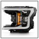 Ford F150 2018-2020 Black Headlights LED DRL Switchback Signals