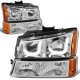Chevy Silverado 2500HD 2003-2006 LED DRL Headlights Set N3