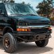 Chevy Express Van 2003-2023 Black Smoked Headlights Amber Signal Lights