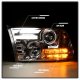 Dodge Ram 2500 2010-2018 Clear Halo Projector Headlights with LED DRL
