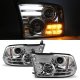 Dodge Ram 2500 2010-2018 Clear Halo Projector Headlights with LED DRL
