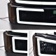 Chevy Silverado 3500 2003-2006 Black Smoked Tube DRL Headlights Bumper Lights