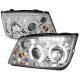 VW Jetta 1999-2004 Chrome Halo Projector Headlights