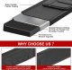 Chevy Silverado 1500 Double 2019-2024 Black Aluminum Nerf Bars 6 inch
