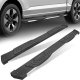 Dodge Ram 1500 Crew Cab 2009-2018 Black Aluminum Nerf Bars 6 inch Stainless Strip