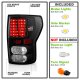 Toyota Tundra 2007-2013 Black and Clear LED Tail Lights