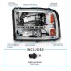 Ford F350 Super Duty 1999-2004 Clear Crystal Headlights with LED