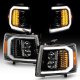 Chevy Silverado 3500HD 2007-2014 Black Projector Headlights LED DRL Signals