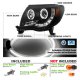Toyota Tacoma 2005-2011 Black Smoked CCFL Halo Projector Headlights LED