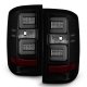 Chevy Silverado 2016-2018 Black Smoked Tube LED Tail Lights
