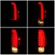 Toyota Tacoma 1995-2000 Black Smoked LED Tail Lights