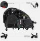 Mercedes Benz SLK 2005-2011 Black Projector Headlights with LED Daytime Running Lights