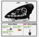 Mercedes Benz SLK 2005-2011 Black Projector Headlights with LED