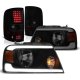Ford F150 2004-2008 Black Smoked DRL Headlights LED Tail Lights