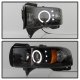 Dodge Ram 2500 1994-2002 Black Smoked Halo Projector Headlights with LED