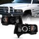 Dodge Ram 2500 1994-2002 Black Smoked Halo Projector Headlights with LED