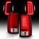 GMC Sierra 3500HD 2007-2014 Red and Clear LED Tail Lights Tube