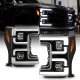 Ford F250 Super Duty 2017-2019 Black Projector Headlights LED DRL S1