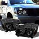 Nissan Armada 2004-2007 Black Smoked Halo Projector Headlights LED