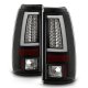 Chevy Silverado 2500HD 1999-2002 Black LED Tail Lights White Tube