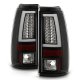 GMC Sierra 1500HD 1999-2006 Black LED Tail Lights White Tube