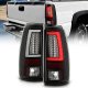 GMC Sierra 2500 1999-2006 Black LED Tail Lights White Tube